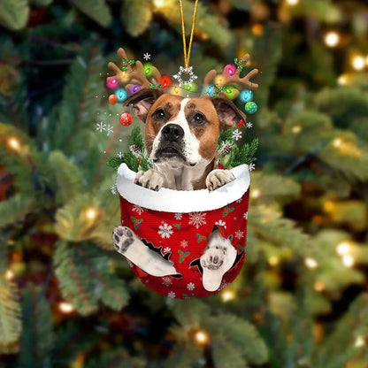 Dog in Snow Pocket Ornament 2 | BUY 3 GET 1 FREE🎄