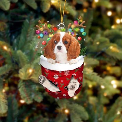 Dog in Snow Pocket Ornament 2 | BUY 3 GET 1 FREE🎄