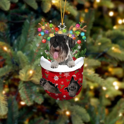 Dog in Snow Pocket Ornament 2 | BUY 3 GET 1 FREE🎄