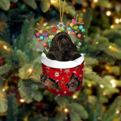 Dog in Snow Pocket Ornament 2 | BUY 3 GET 1 FREE🎄