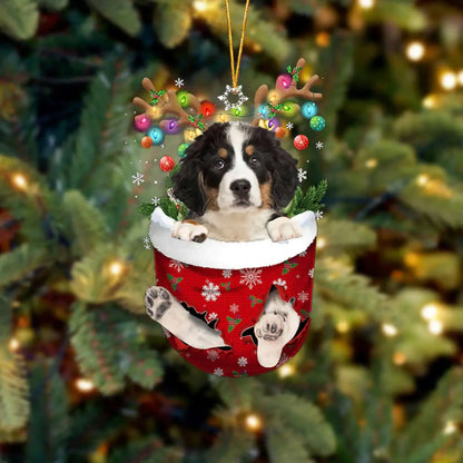 Dog in Snow Pocket Ornament 2 | BUY 3 GET 1 FREE🎄